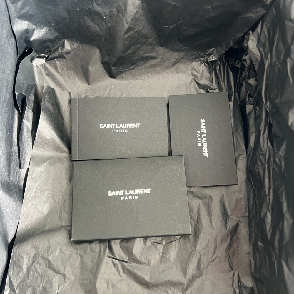 Saint Laurent Brown Sandals with Gold Logo - Picture 6 of 12